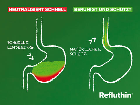 Grafik zur Wirkweise von Refluthin®